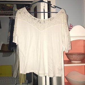 Express white lace top.